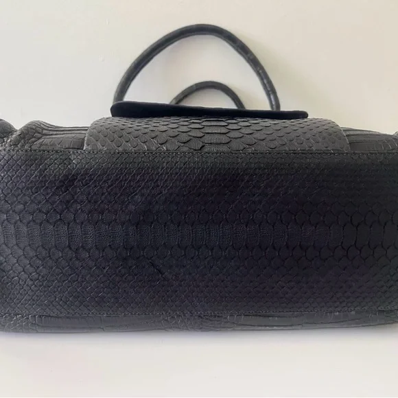 Armenta Black Satchel with Crocodile Texture - Picture 6 of 10